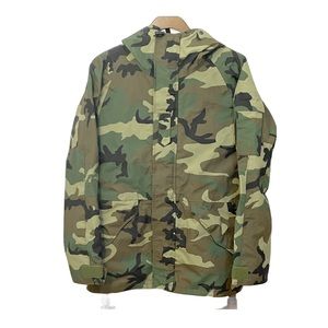 Military surplus size medium long rain parka. US Air Force/US Army